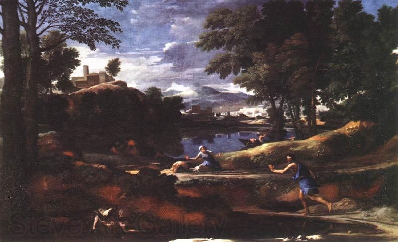 Nicolas Poussin Landscape with a Man Killed by a Snake